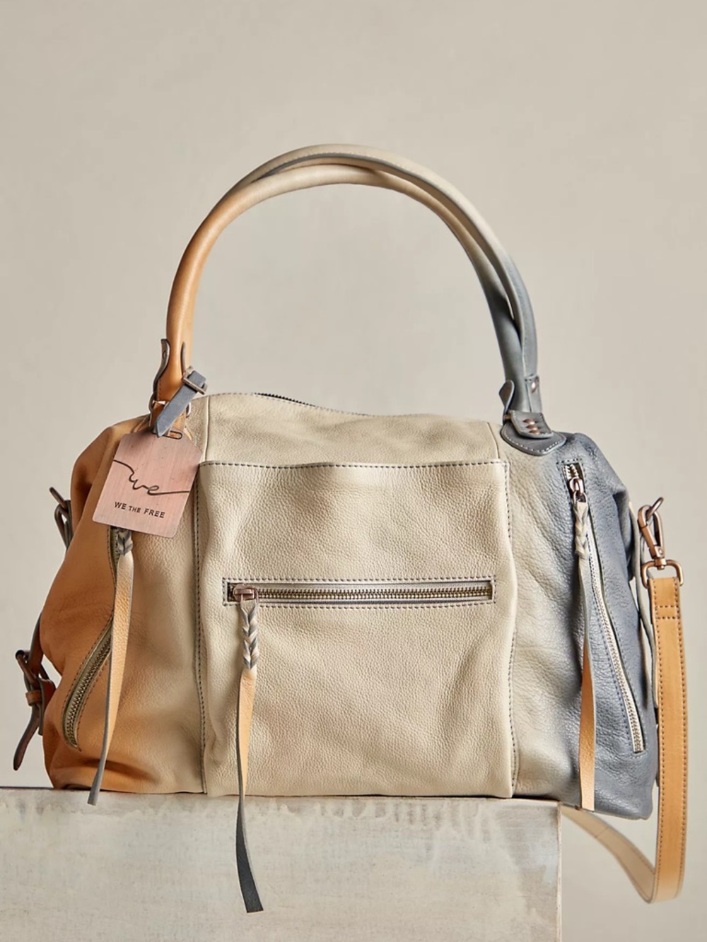 Free People We The Free Ombre Emerson Tote Bag Italian Straw Ombre NEW! Sold Out